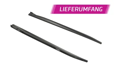 CSR Seitenschweller mit ABE für Mercedes Benz C-Klasse W206 / S206 SS554-C Carbon Look Hochglanz (keine Lackierung erforderlich)