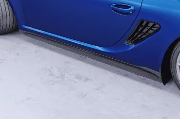 CSR Seitenschweller mit ABE für Porsche Cayman 987C SS559-G Glossy schwarz Hochglanz (keine Lackierung erforderlich)