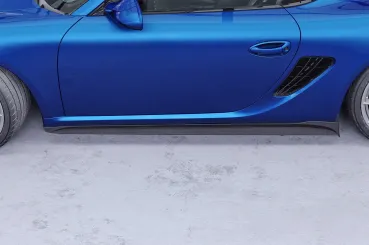 CSR Seitenschweller mit ABE für Porsche Cayman 987C SS559-S strukturiert schwarz matt (keine Lackierung erforderlich)
