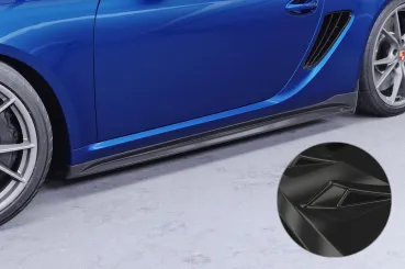 CSR Seitenschweller mit ABE für Porsche Cayman 987C SS559-G Glossy schwarz Hochglanz (keine Lackierung erforderlich)