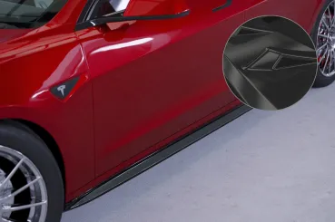 CSR Seitenschweller mit ABE für Tesla Model 3 SS474-G Glossy schwarz Hochglanz (keine Lackierung erforderlich)