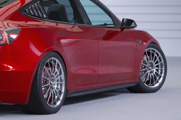 CSR Seitenschweller mit ABE für Tesla Model 3 SS474-G Glossy schwarz Hochglanz (keine Lackierung erforderlich)