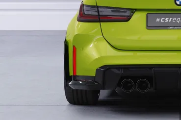 CSR Side Blades / Side Spats mit ABE für BMW M3 G81 BL008-C Carbon Look Hochglanz (keine Lackierung erforderlich)