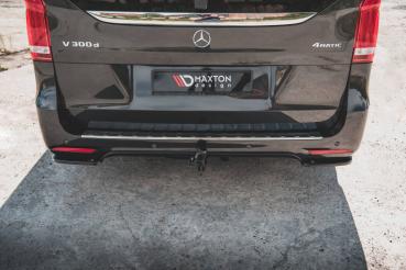 Maxton Design Heck Ansatz Flaps Diffusor V.1 für Mercedes-Benz V-Klasse AMG-Line W447 Facelift schwarz Hochglanz