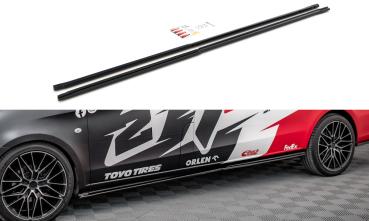 Maxton Design Seitenschweller Ansatz für Mercedes-Benz Vito Extra Long W447 schwarz Hochglanz