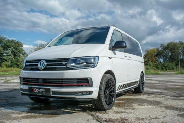 Maxton Design Seitenschweller Ansatz für VW T6 schwarz Hochglanz