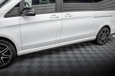Maxton Design Seitenschweller Ansatz für V.1 für Mercedes-Benz V-Klasse Extra Long AMG-Line W447 schwarz Hochglanz