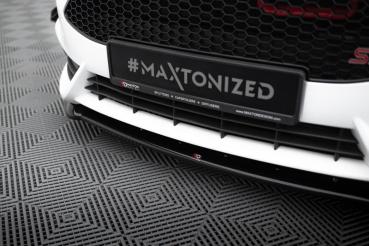 Maxton Design Front Ansatz für (Cupra) Ford Fiesta ST Mk7 FL schwarz Hochglanz