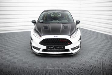 Maxton Design Front Ansatz für (Cupra) Ford Fiesta ST Mk7 FL schwarz Hochglanz