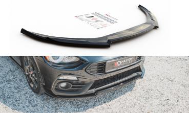 Maxton Design Front Ansatz für Abarth 124 Spider schwarz Hochglanz