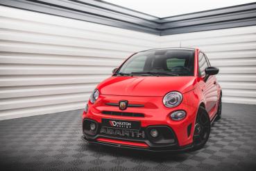 Maxton Design Front Ansatz für Abarth 595 Mk1 Facelift schwarz Hochglanz
