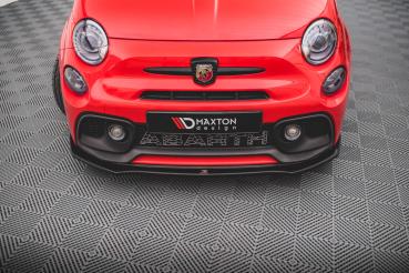 Maxton Design Front Ansatz für Abarth 595 Mk1 Facelift schwarz Hochglanz