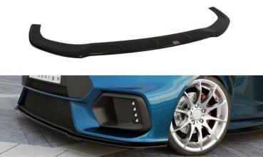 Maxton Design Front Ansatz für (Focus RS Look Stoßstange) für Ford Fiesta Mk7 FL schwarz Hochglanz