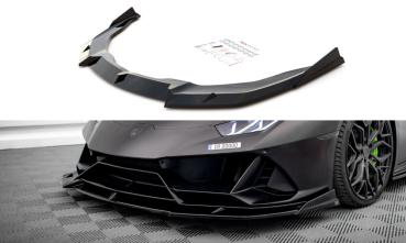 Maxton Design Front Ansatz für Lamborghini Huracan EVO AWD schwarz Hochglanz