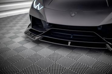 Maxton Design Front Ansatz für Lamborghini Huracan EVO AWD schwarz Hochglanz