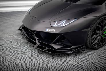 Maxton Design Front Ansatz für Lamborghini Huracan EVO AWD schwarz Hochglanz