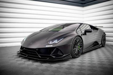 Maxton Design Front Ansatz für Lamborghini Huracan EVO AWD schwarz Hochglanz