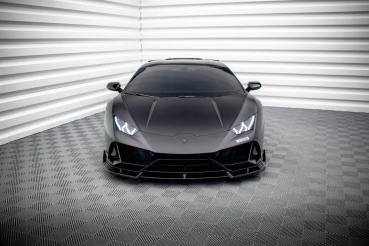 Maxton Design Front Ansatz für Lamborghini Huracan EVO AWD schwarz Hochglanz