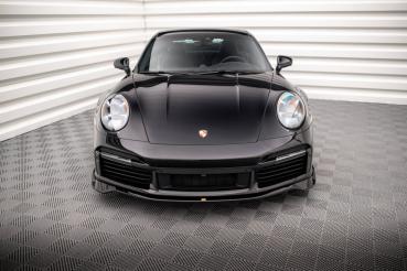Maxton Design Front Ansatz für Porsche 911 Turbo S 992 schwarz Hochglanz