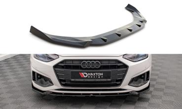 Maxton Design Front Ansatz V.1 für Audi A4 B9 Facelift schwarz Hochglanz