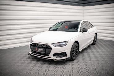 Maxton Design Front Ansatz V.1 für Audi A4 B9 Facelift schwarz Hochglanz