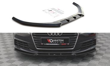 Maxton Design Front Ansatz V.1 für Audi A4 B9 schwarz Hochglanz