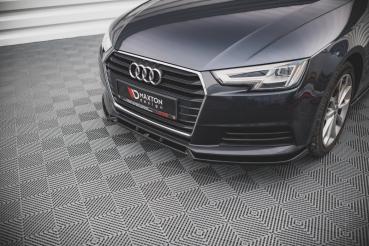 Maxton Design Front Ansatz V.1 für Audi A4 B9 schwarz Hochglanz