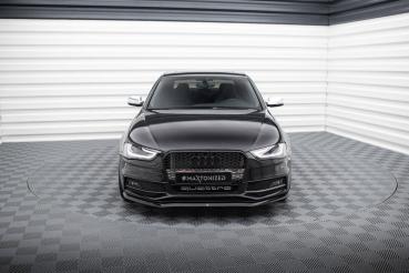 Maxton Design Front Ansatz V.1 für Audi A4 S-Line / S4 B8 Facelift schwarz Hochglanz