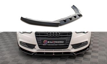 Maxton Design Front Ansatz V.1 für Audi A5 Coupe / Sportback 8T Facelift schwarz Hochglanz