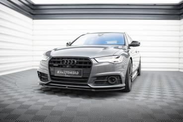 Maxton Design Front Ansatz V.1 für Audi A6 / A6 C7 S-line/ S6 C7 Facelift schwarz Hochglanz