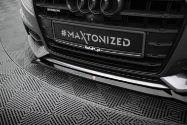Maxton Design Front Ansatz V.1 für Audi A6 / A6 C7 S-line/ S6 C7 Facelift schwarz Hochglanz