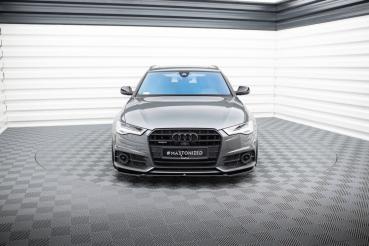 Maxton Design Front Ansatz V.1 für Audi A6 / A6 C7 S-line/ S6 C7 Facelift schwarz Hochglanz