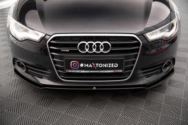 Maxton Design Front Ansatz V.1 für Audi A6 C7 schwarz Hochglanz