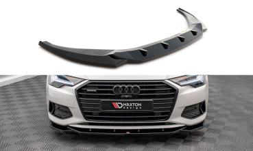 Maxton Design Front Ansatz V.1 für Audi A6 C8 schwarz Hochglanz