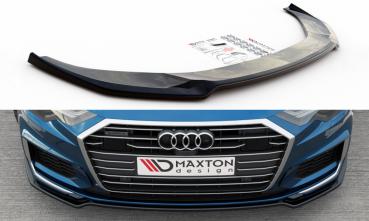 Maxton Design Front Ansatz V.1 für Audi A6 S-Line / S6 C8 / C8 Facelift schwarz Hochglanz