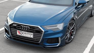 Maxton Design Front Ansatz V.1 für Audi A6 S-Line / S6 C8 / C8 Facelift schwarz Hochglanz