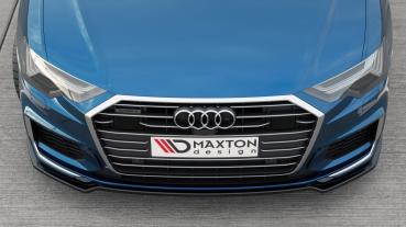 Maxton Design Front Ansatz V.1 für Audi A6 S-Line / S6 C8 / C8 Facelift schwarz Hochglanz