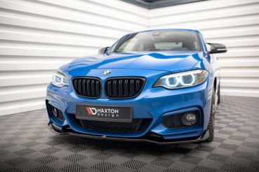 Maxton Design Front Ansatz V.1 für BMW 2 M-Paket F22 schwarz Hochglanz