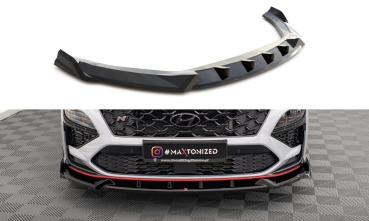 Maxton Design Front Ansatz V.1 für Hyundai Kona N Mk1 schwarz Hochglanz
