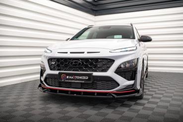 Maxton Design Front Ansatz V.1 für Hyundai Kona N Mk1 schwarz Hochglanz