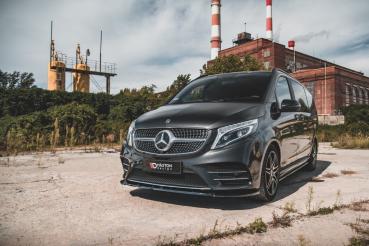 Maxton Design Front Ansatz V.3 für Mercedes-Benz V-Klasse AMG-Line W447 schwarz Hochglanz