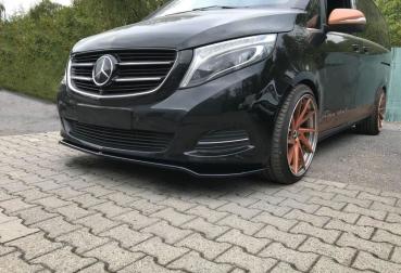 Maxton Design Front Ansatz V.3 für Mercedes-Benz V-Klasse W447 schwarz Hochglanz
