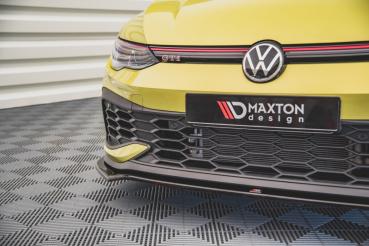 Maxton Design Front Ansatz V.3 für VW Golf GTI Clubsport Mk8 schwarz Hochglanz