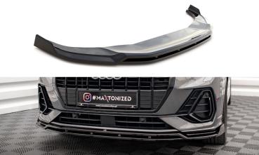 Maxton Design Front Ansatz V.4 für Audi Q3 Sportback / SUV S-Line F3 schwarz Hochglanz