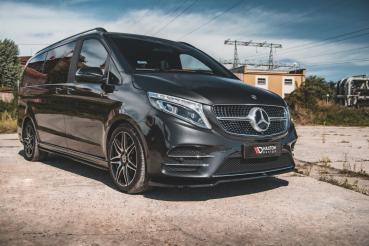 Maxton Design Front Ansatz V.4 für Mercedes-Benz V-Klasse AMG-Line W447 schwarz Hochglanz