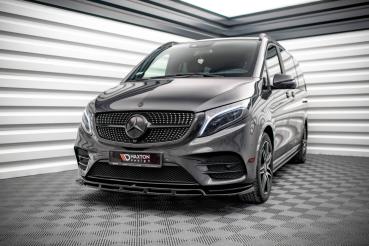 Maxton Design Front Ansatz V.5 für Mercedes-Benz V-Klasse AMG-Line W447 schwarz Hochglanz