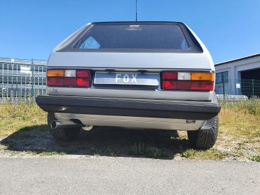 Fox passend für VW Golf I GTI Endschalldämpfer Ø63,5mm - 1x63,5 Typ 10 nach links führend VW050001-003