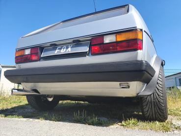 Fox passend für VW Golf I GTI Endschalldämpfer Ø63,5mm - 1x63,5 Typ 10 nach links führend VW050001-003