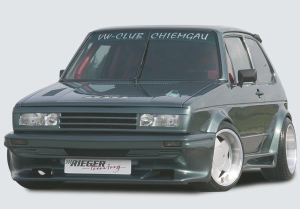 Rieger Spoilerstoßstange Breitbau I für VW Golf 1 GFK unlackiert (Lackierung erforderlich) D 00011010
