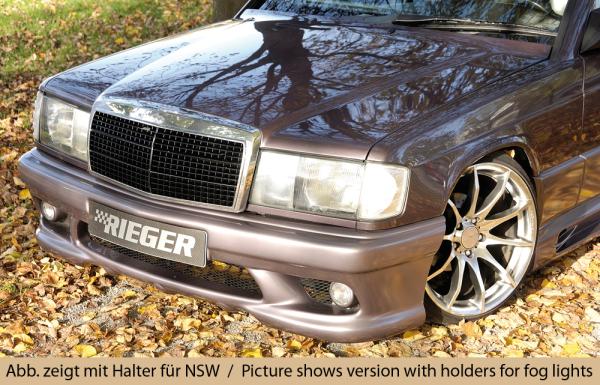 Rieger Frontstoßstange für Mercedes 190 (W201) ABS schwarz matt (Lackierung erforderlich) Y 00025011